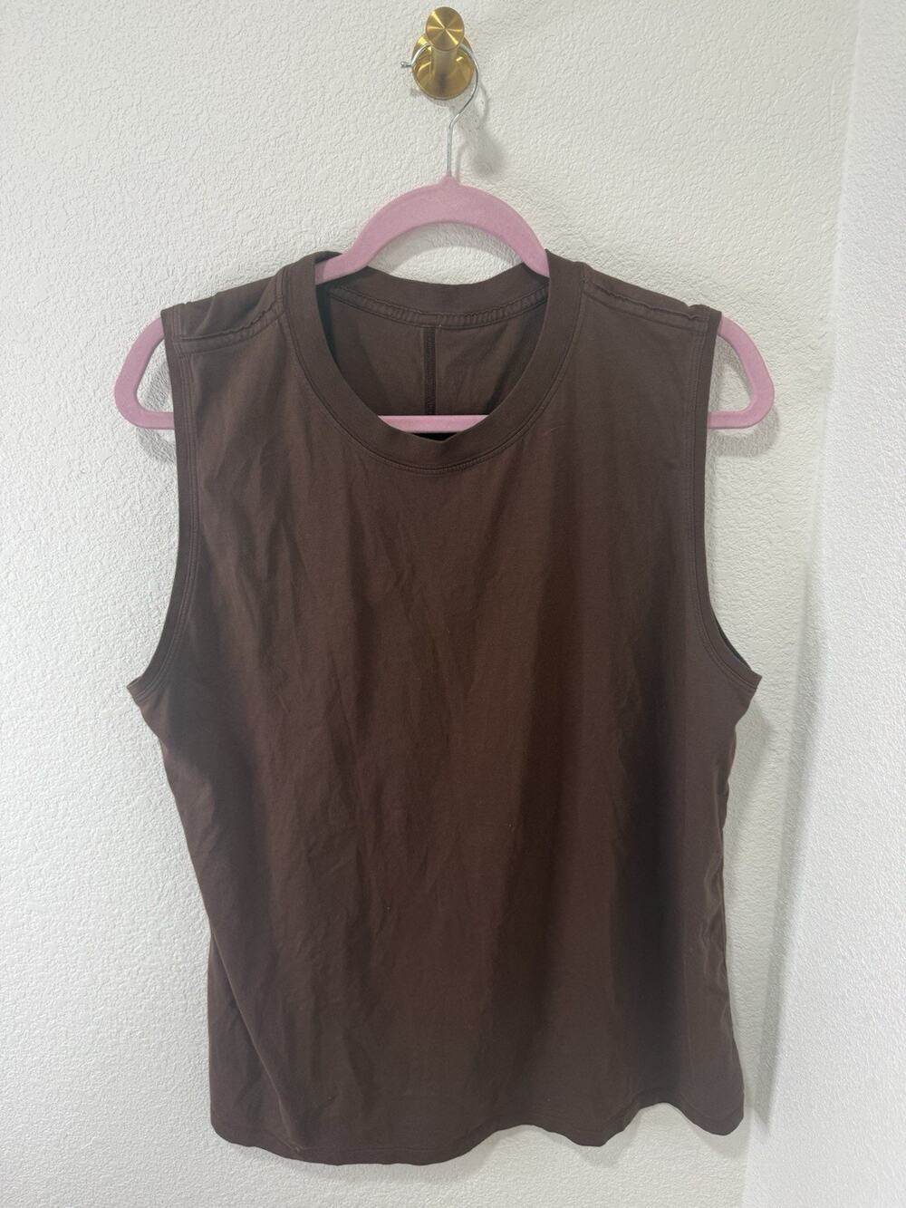 Lululemon All Yours Tank Womens Size 14 Brown Gym Athletic